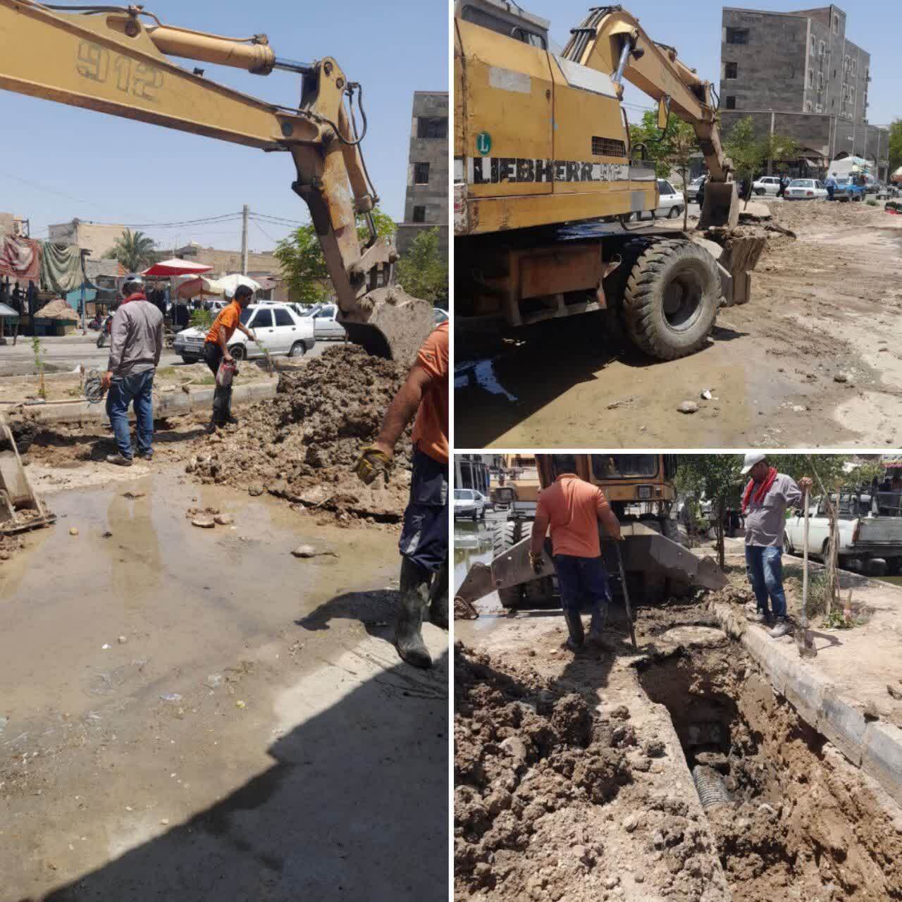 مرمت خط فاضلاب منطقه آخر آسفالت اهواز مرمت خط فاضلاب منطقه آخر آسفالت اهواز