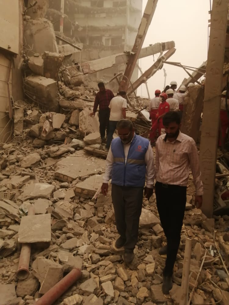 حضور بازرس کل ویژه استان خوزستان در محل حادثه آبادان