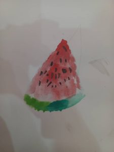 هنر نقاشی کودکانه هنرستان سما مجموعه ماه و ماهی