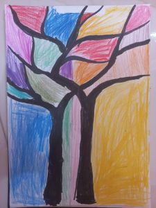 هنر نقاشی کودکانه هنرستان سما مجموعه ماه و ماهی