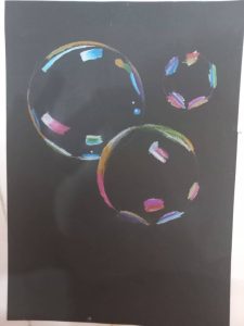 هنر نقاشی کودکانه هنرستان سما مجموعه ماه و ماهی