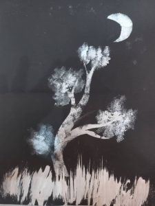 هنر نقاشی کودکانه هنرستان سما مجموعه ماه و ماهی